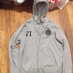 Bossini Mens Zipper Hoodie Grey S